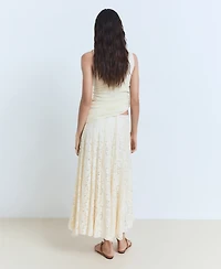 Mango Women's Long Lace Skirt