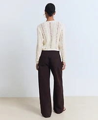 Mango Women's Openwork Knit Cardigan