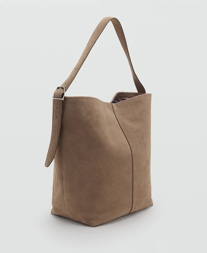 Mango Women's suede Bucket Bag