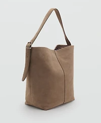 Mango Women's suede Bucket Bag