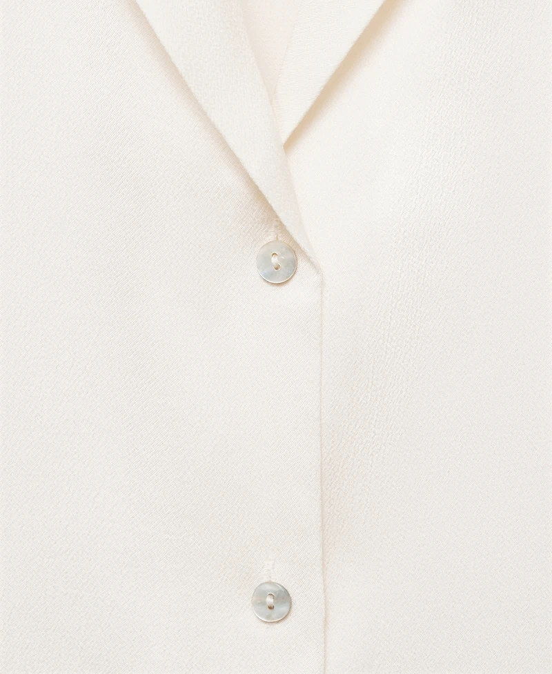 Mango Women's Short Sleeve Fluid Shirt