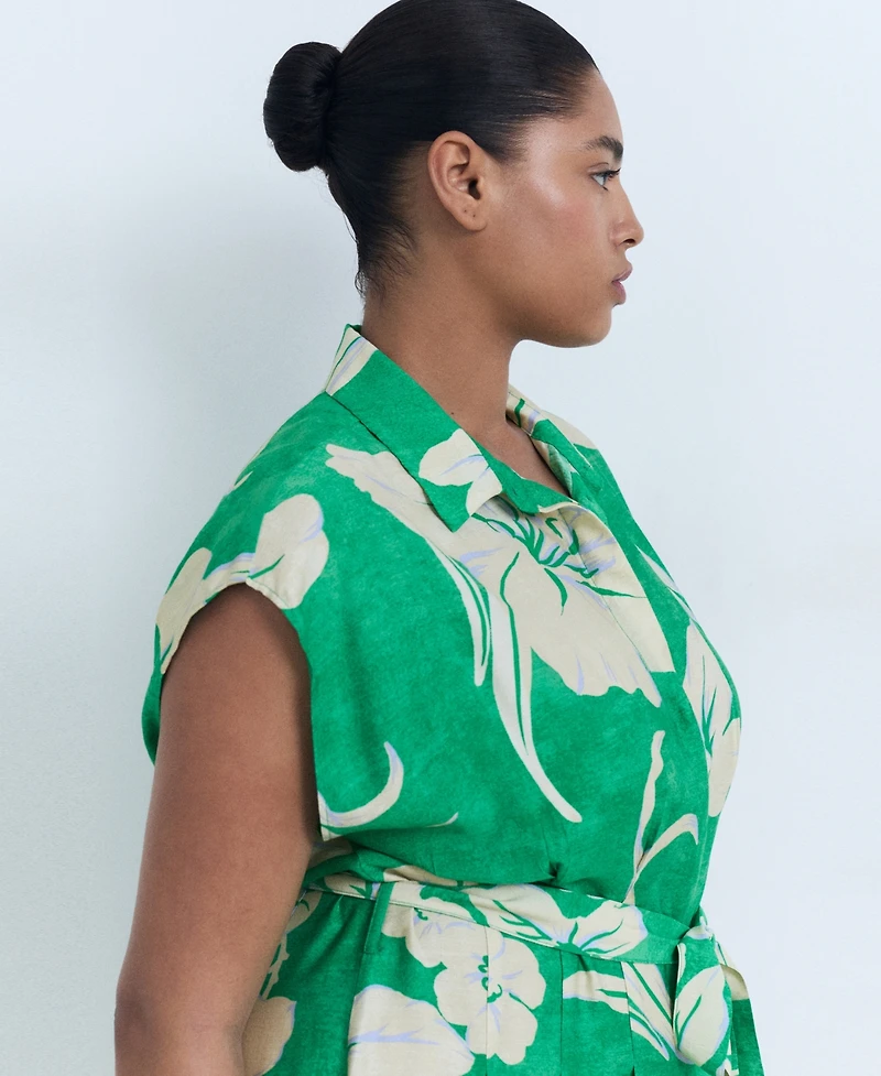 Mango Women's Belt Printed Dress