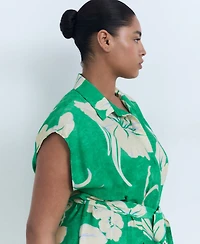 Mango Women's Belt Printed Dress