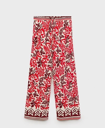 Mango Women's Flowy Printed Pants