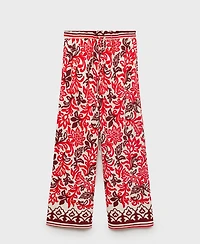 Mango Women's Flowy Printed Pants