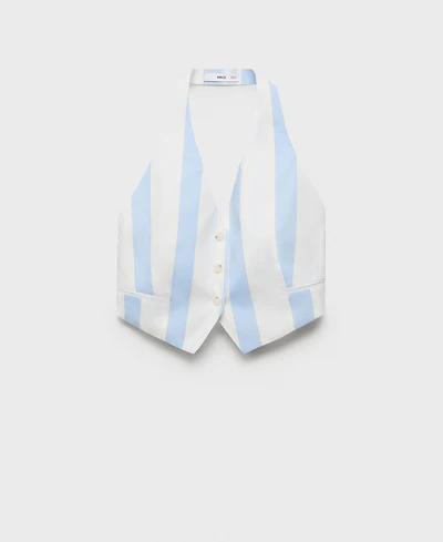 Mango Women's Striped Halter Vest