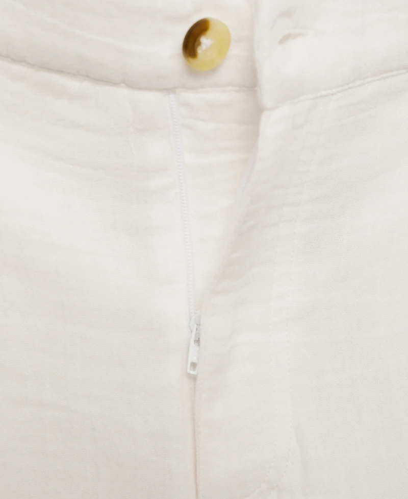Mango Women's Straight-Fit Cotton Pants