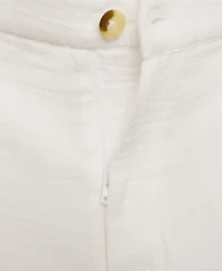 Mango Women's Straight-Fit Cotton Pants