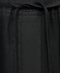 Mango Women's Drawstring Linen Pants