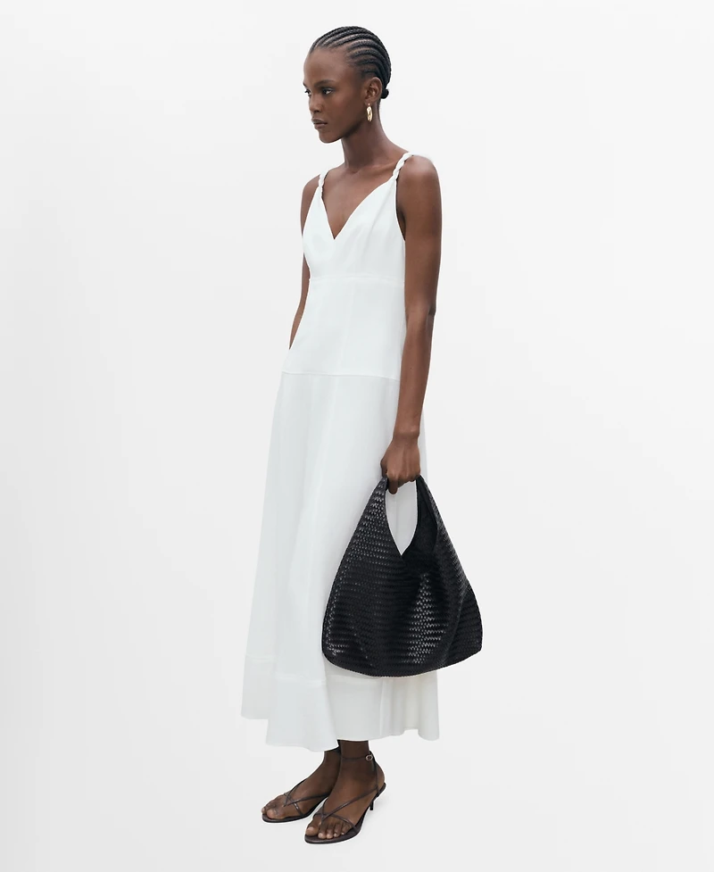 Mango Women's V-Neckline Long Dress