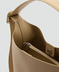 Mango Women's Leather Effect Bucket Bag