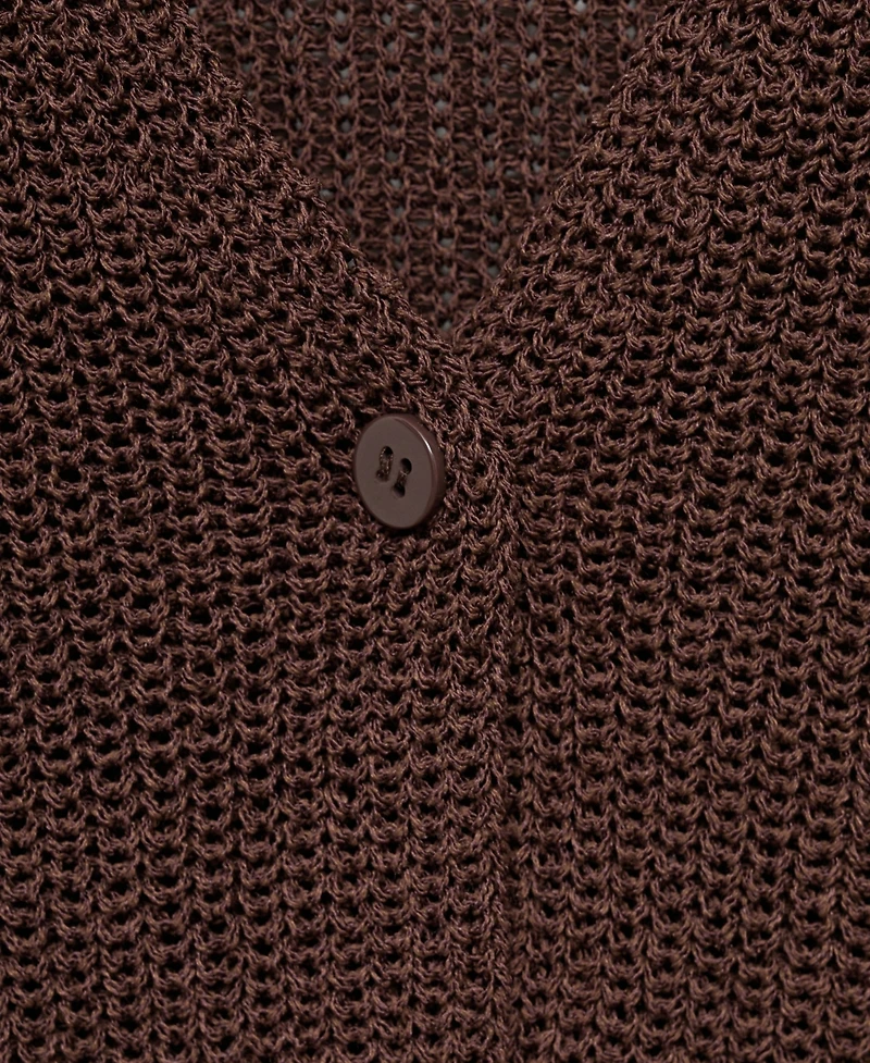 Mango Women's Openwork Knitted Sweater Vest