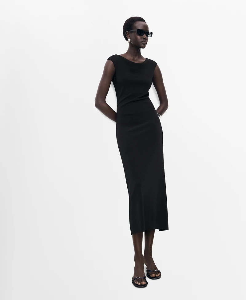 Mango Women's Open Back Dress
