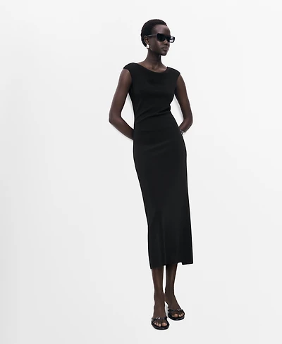Mango Women's Open Back Dress