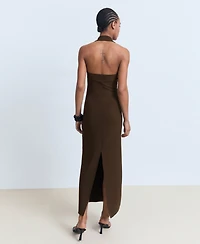 Mango Women's Long Halter-Neck Dress