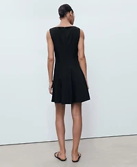 Mango Women's Pleated Short Dress
