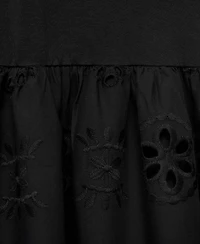 Mango Women's Openwork Embroidery Cotton Dress