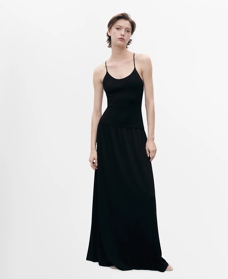Mango Women's Cross-Back Knitted Dress