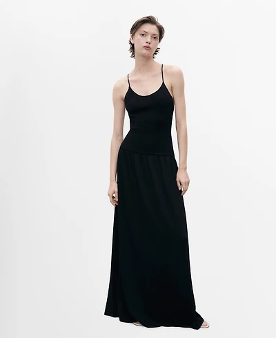 Mango Women's Cross-Back Knitted Dress