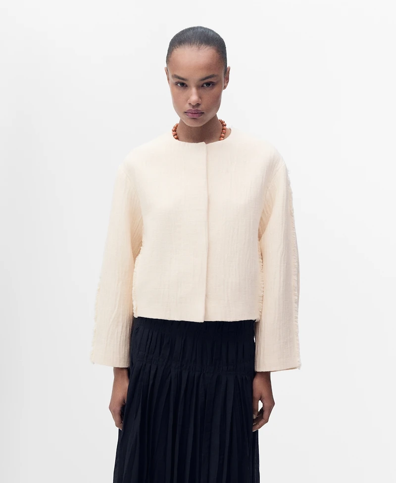Mango Women's Oversized Cotton Jacket