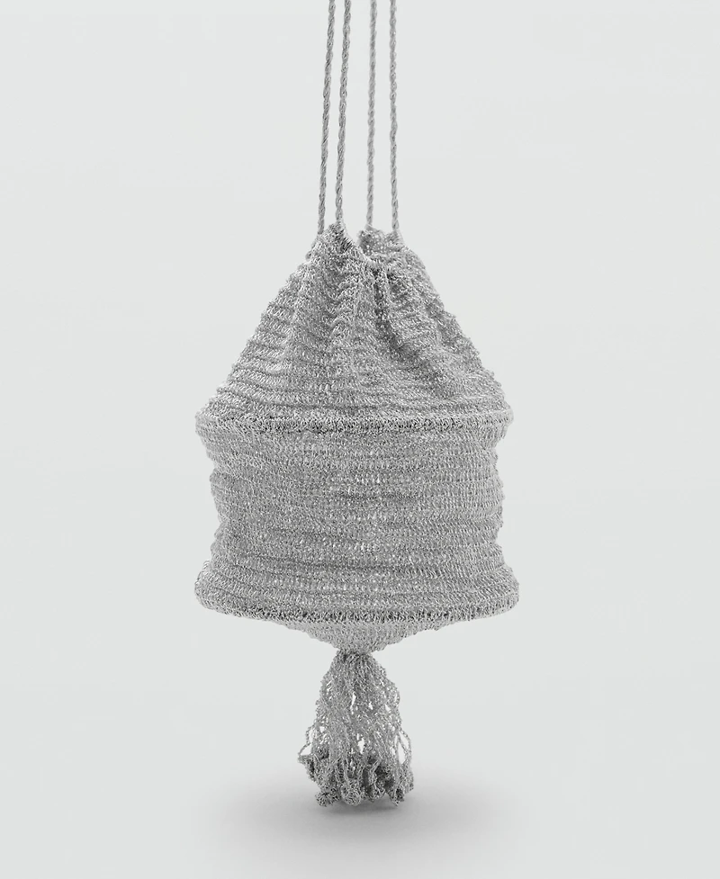 Mango Women's Lurex Sack-Style Bag