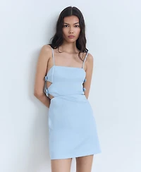 Mango Women's Bows Detail Short Cut-Out Dress