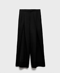 Mango Women's Wide Leg Pleated Pants