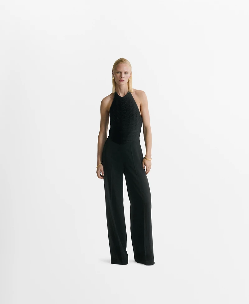 Mango Women's Halter Neck Jumpsuit