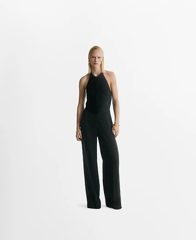 Mango Women's Halter Neck Jumpsuit
