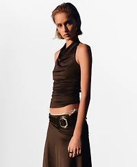 Mango Women's Draped Halter Top
