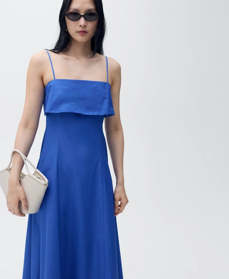 Mango Women's Flared Cotton Dress