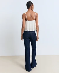 Mango Women's Ruffle Knit Top