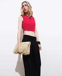 Mango Women's Back Bowtie Crop Top