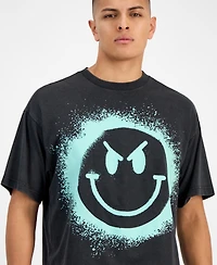 SmileyWorld Men's Happy Sad Graphic T-Shirt