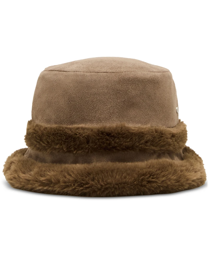 Steve Madden Reversible Faux Shearling Bucket Hat