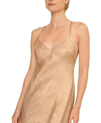 Adrianna Women's Chiffon V-Neck Sleeveless Long A-Line Dress