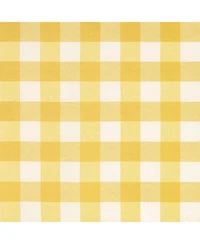 Kate Aurora Plaid Country Farmhouse French Door Curtain Panel With Matching Tieback - 25W x 40L, Yellow