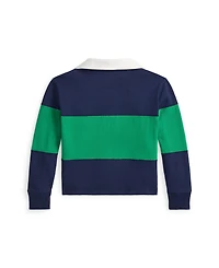 Polo Ralph Lauren Toddler and Little Girls Us Open Cotton Boxy Rugby Shirt
