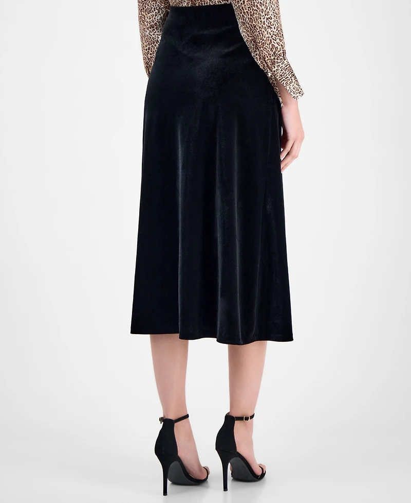 Anne Klein Women's Velvet Midi Skirt