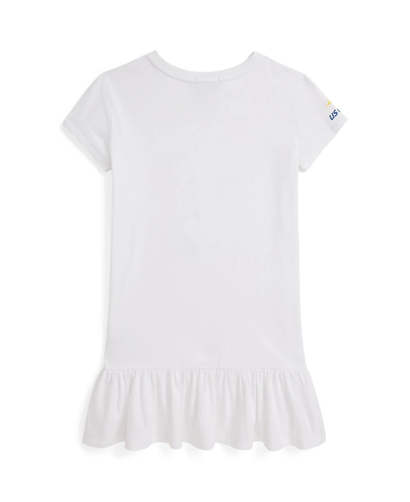 Polo Ralph Lauren Big Girls Us Open Bear Cotton Jersey Dress
