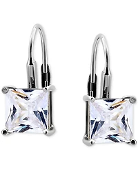 Giani Bernini Square Cubic Zirconia Leverback Earrings in Sterling Silver, Macy's Exclusive