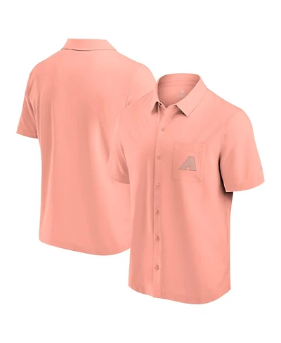 Fanatics Men's Coral Arizona Diamondbacks Front Office Button-Up Shirt