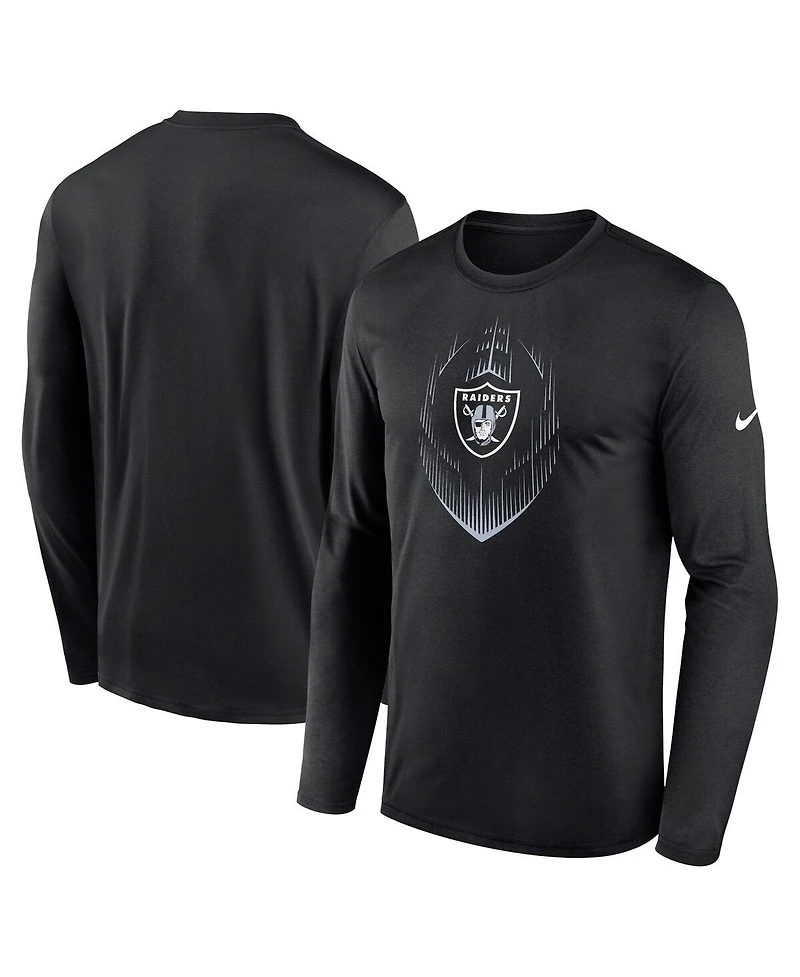 Nike Men's Black Las Vegas Raiders Icon Legend Performance Long Sleeve T-Shirt