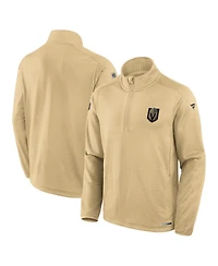 Fanatics Men's Gold Vegas Golden Knights Authentic Pro Rink Quarter-Zip Sweatshirt