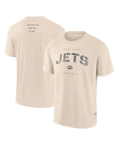 Fanatics Men's Cream New York Jets Elements Weathered Tonal Future Ground T-Shirt