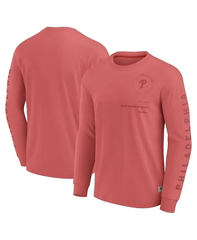 Fanatics Men's Red Philadelphia Phillies Elements Future Ground Tonal Info Long Sleeve T-Shirt