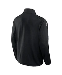 Fanatics Men's Black Anaheim Ducks Authentic Pro Rink Quarter-Zip Sweatshirt