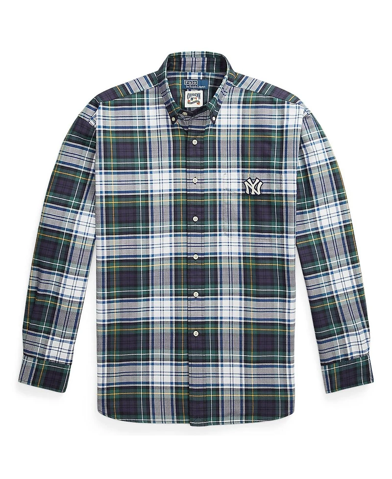 Polo Ralph Lauren Navy Yankees Flannel Oxford Shirt