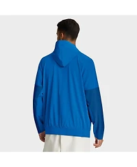 Nike Men's Blue Detroit Lions Sideline Anorak Half-Zip Hoodie Jacket