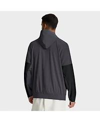Nike Men's Anthracite Cleveland Browns Sideline Anorak Half-Zip Hoodie Jacket